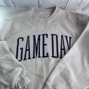 Abercrombie and Fitch Game Day Crewneck Gray Medium Soft Collection Oversize